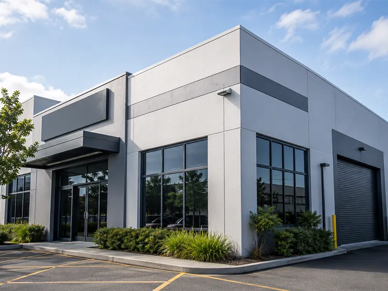exterior of modern commercial building